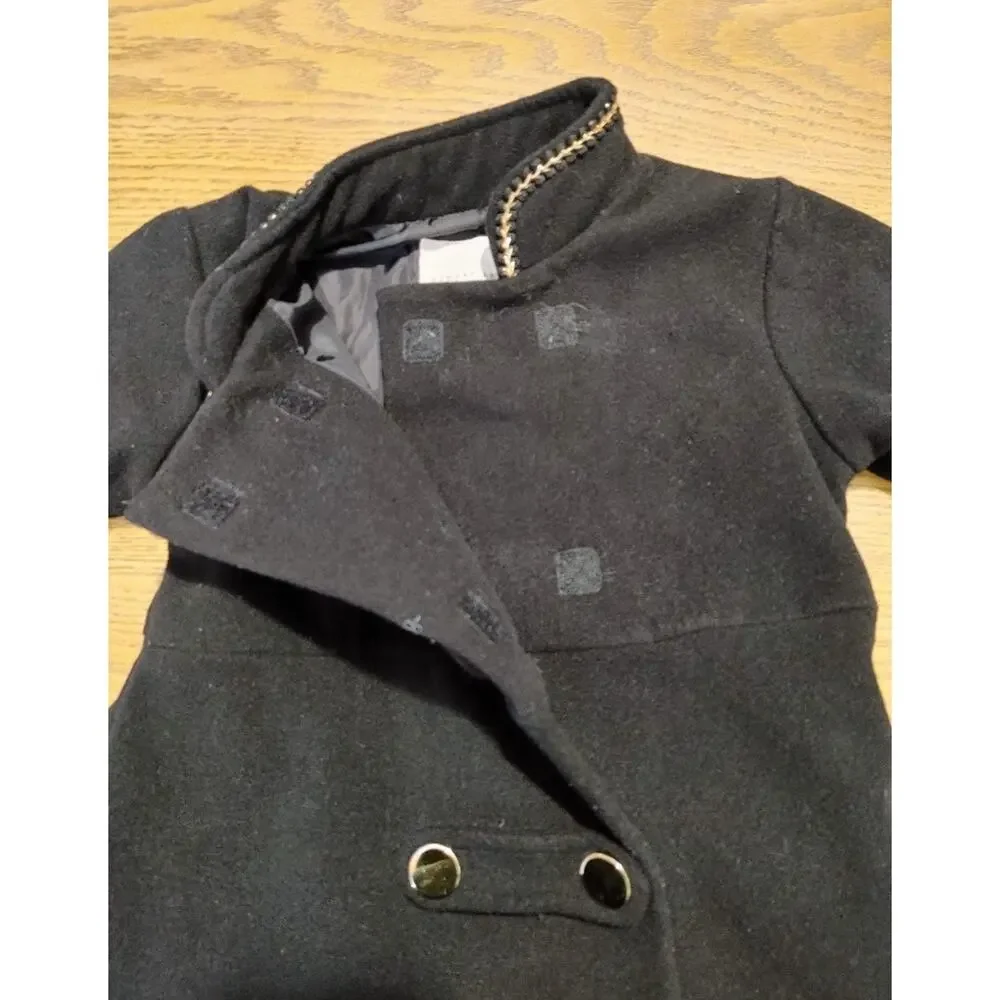 Copper Key Military Style Peacoat Double Breasted Gold-Tone Buttons Girls Sz 4/5